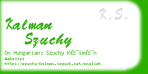 kalman szuchy business card